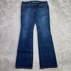 American Eagle Jeans Women's 4 Blue Slim Boot Low Rise Dark Denim Vintage